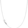 1 Solid 18K Gold Plated 925 Sterling Silver Chain Necklace for Women, 1.1mm Thin Dainty Cable Chain Non Tarnish & Sturdy Women's Chain Necklace 14/16/18/20/22/24 Inches