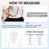 6 Solid 18K Gold Plated 925 Sterling Silver Chain Necklace for Women, 1.1mm Thin Dainty Cable Chain Non Tarnish & Sturdy Women's Chain Necklace 14/16/18/20/22/24 Inches