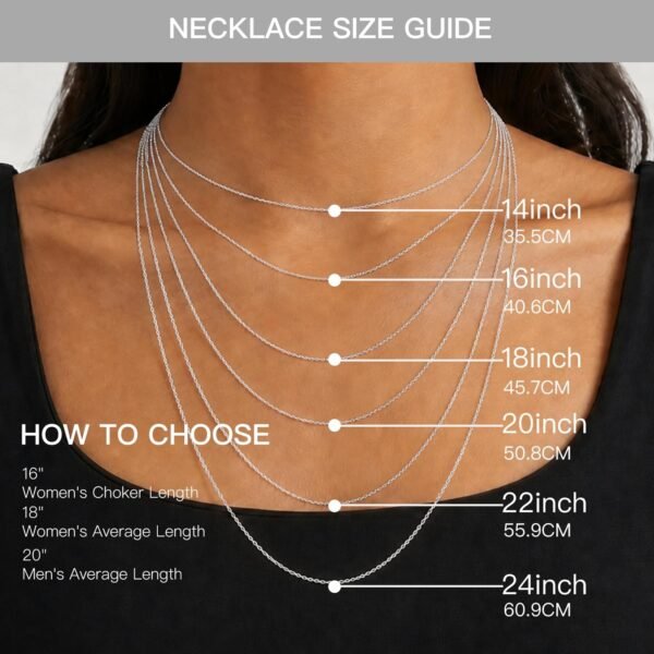 18k Gold Plated 925 Sterling Silver Chain Necklace for Women Dainty, 1.1mm Cable Silver Chain for Women, Non Tarnish Gold Chain for Women Necklace 14/16/18/20/22/24 Inches