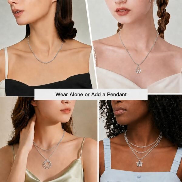 18k Gold Plated 925 Sterling Silver Chain Necklace for Women Dainty, 1.1mm Cable Silver Chain for Women, Non Tarnish Gold Chain for Women Necklace 14/16/18/20/22/24 Inches