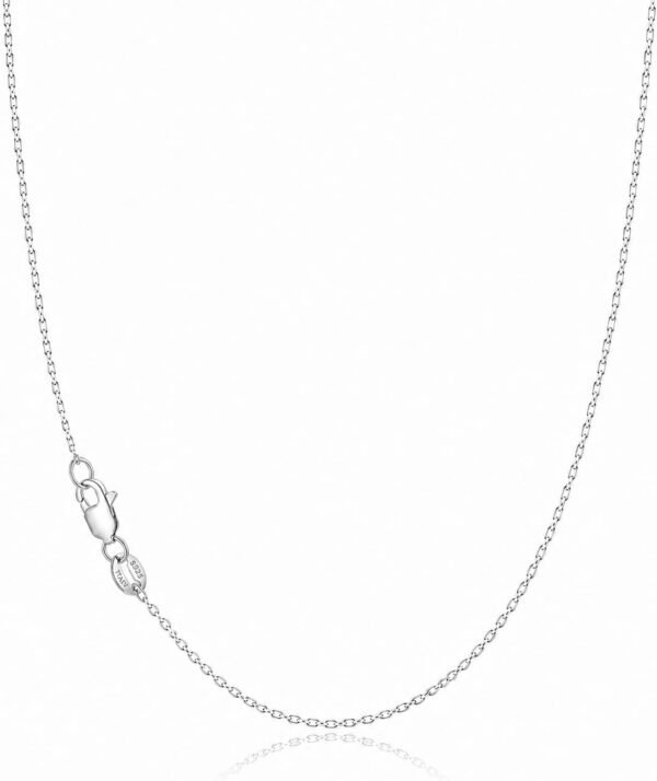 18k Gold Plated 925 Sterling Silver Chain Necklace for Women Dainty, 1.1mm Cable Silver Chain for Women, Non Tarnish Gold Chain for Women Necklace 14/16/18/20/22/24 Inches