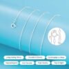 925 Sterling Silver Chain Necklace for Women Dainty, 1.1/1.5mm Durable 18K Gold Plated Cable Chain Necklace with Upgraded Spring-Ring Clasp Shiny Chain 14 16 18 20 22 24 Inch