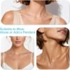 925 Sterling Silver Chain Necklace for Women Dainty, 1.1/1.5mm Durable 18K Gold Plated Cable Chain Necklace with Upgraded Spring-Ring Clasp Shiny Chain 14 16 18 20 22 24 Inch